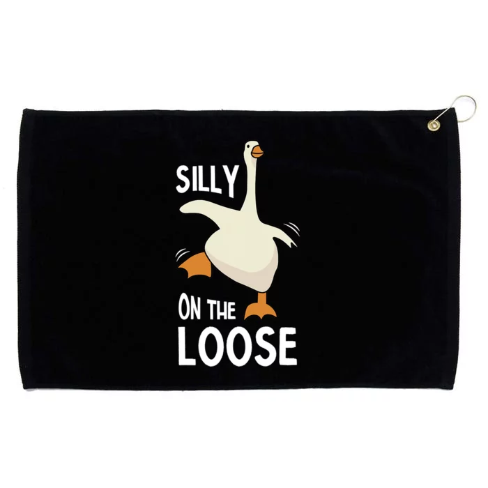 Silly Goose On The Loose Grommeted Golf Towel