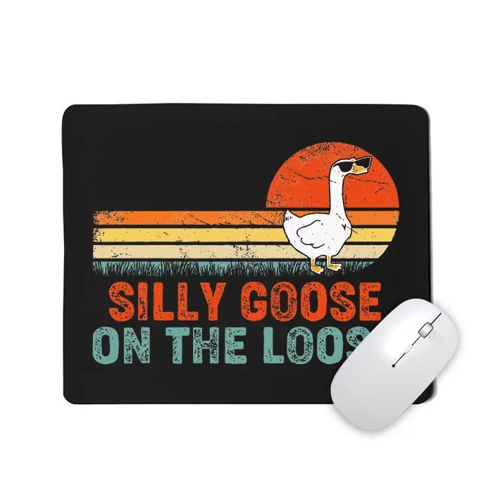 Silly Goose On The Loose Funny Vintage Silliest Goose Mousepad