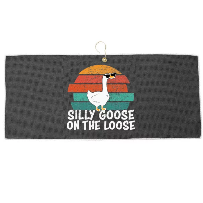 Silly Goose On The Loose Large Microfiber Waffle Golf Towel