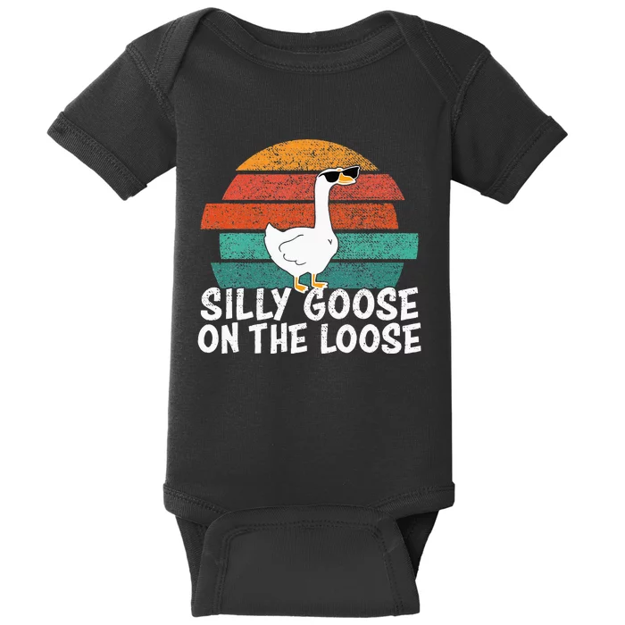 Silly Goose On The Loose Baby Bodysuit