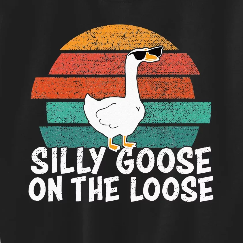 Silly Goose On The Loose Kids Sweatshirt