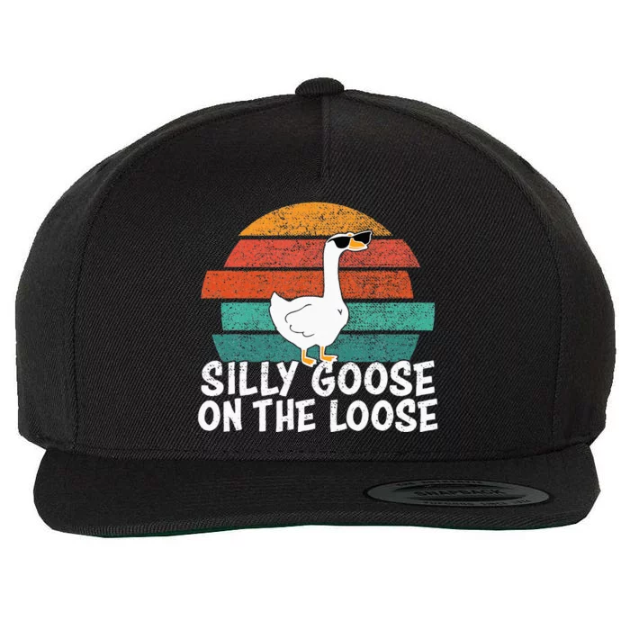 Silly Goose On The Loose Wool Snapback Cap