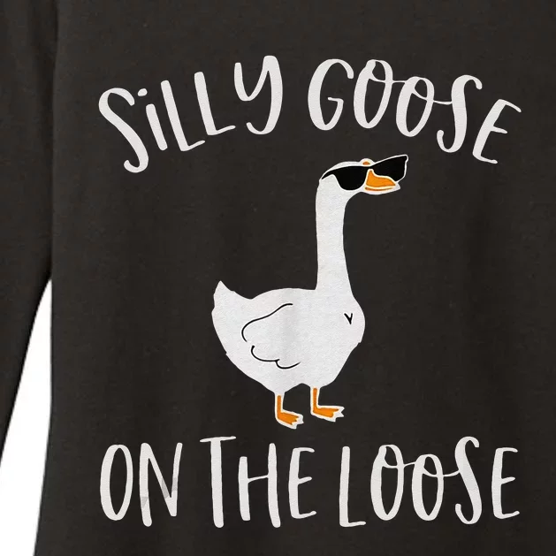 Silly Goose On The Loose Funny Saying Womens CVC Long Sleeve Shirt