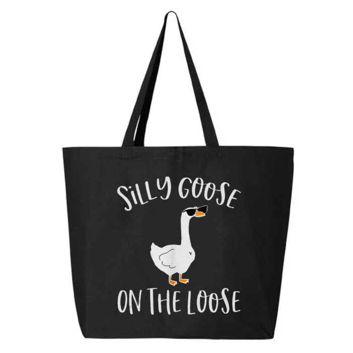 Silly Goose On The Loose Funny Saying 25L Jumbo Tote