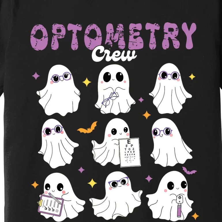 Spooky Ghost Optometry Crew Halloween Ophthalmic Optician Premium T-Shirt