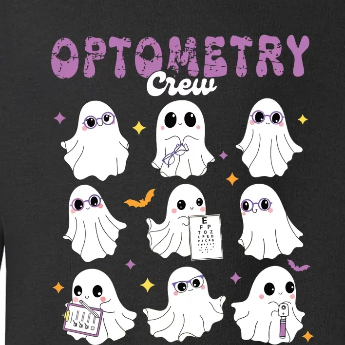 Spooky Ghost Optometry Crew Halloween Ophthalmic Optician Toddler Sweatshirt