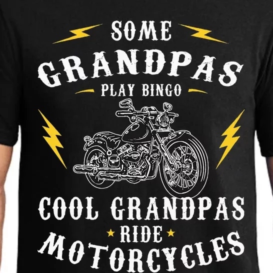 Some Grandpas Play Bingo Cool Grandpas Ride Motorcycles Pajama Set