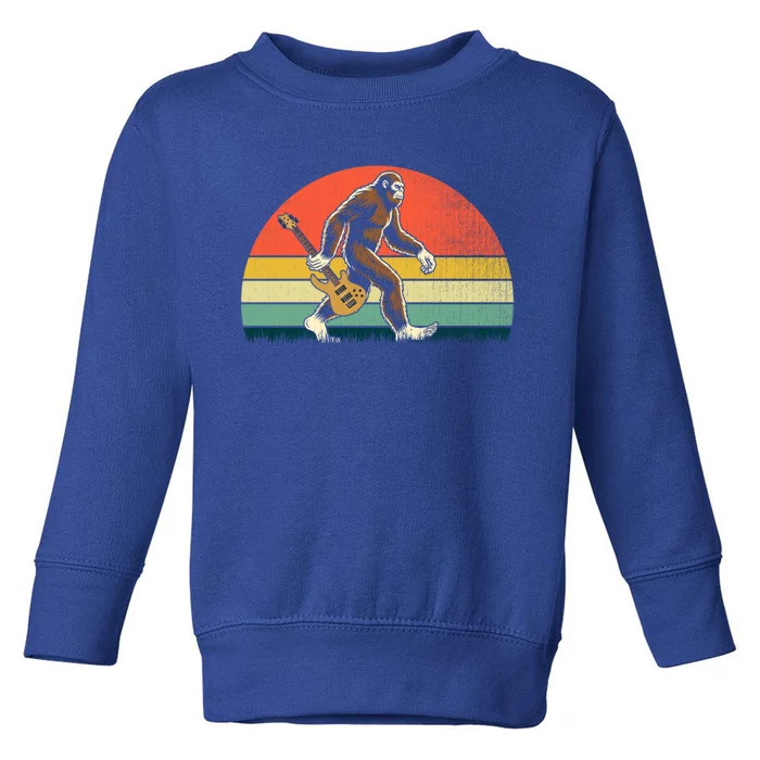 Sasquatch Guitar Player Funny Gift Vintage Great Gift Toddler Sweatshirt