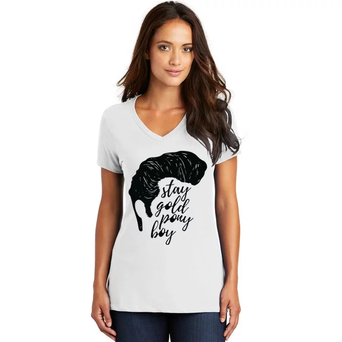 Stay Gold Ponyboy Women's V-Neck T-Shirt