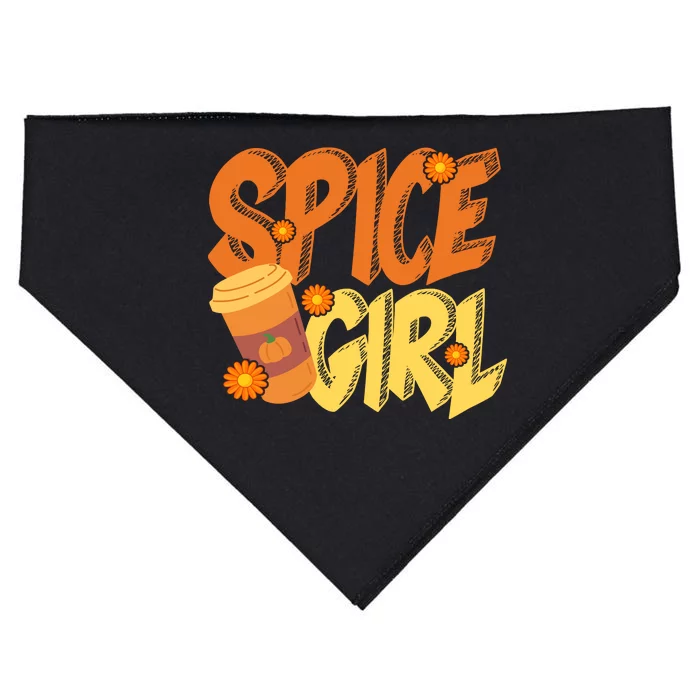 Spice Girl Pumpkin Coffee Lover Fall USA-Made Doggie Bandana