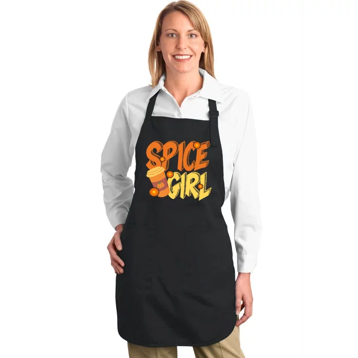 Spice Girl Pumpkin Coffee Lover Fall Full-Length Apron With Pocket