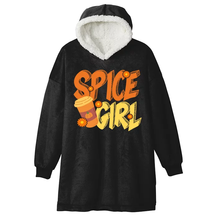 Spice Girl Pumpkin Coffee Lover Fall Hooded Wearable Blanket