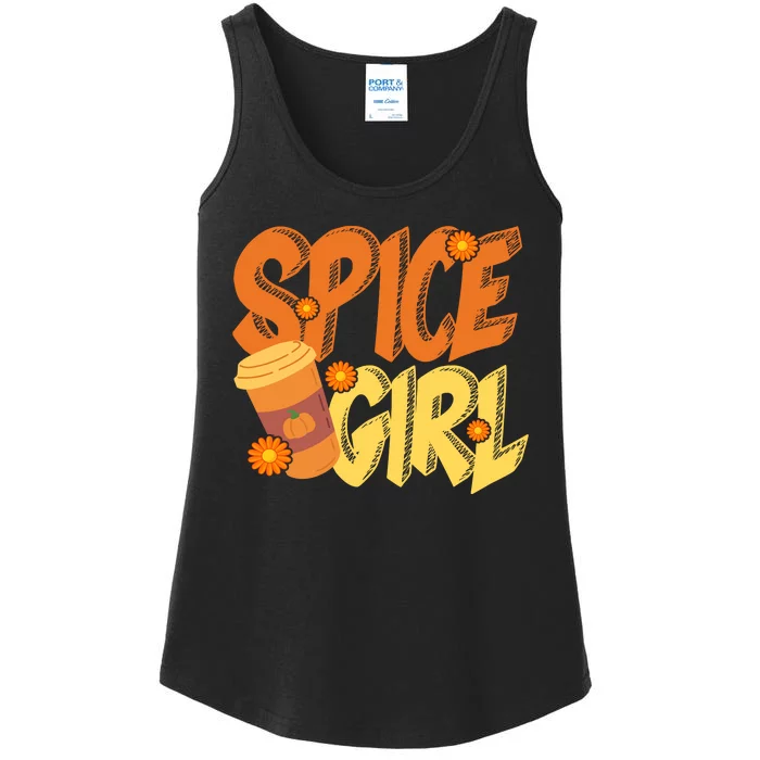 Spice Girl Pumpkin Coffee Lover Fall Ladies Essential Tank