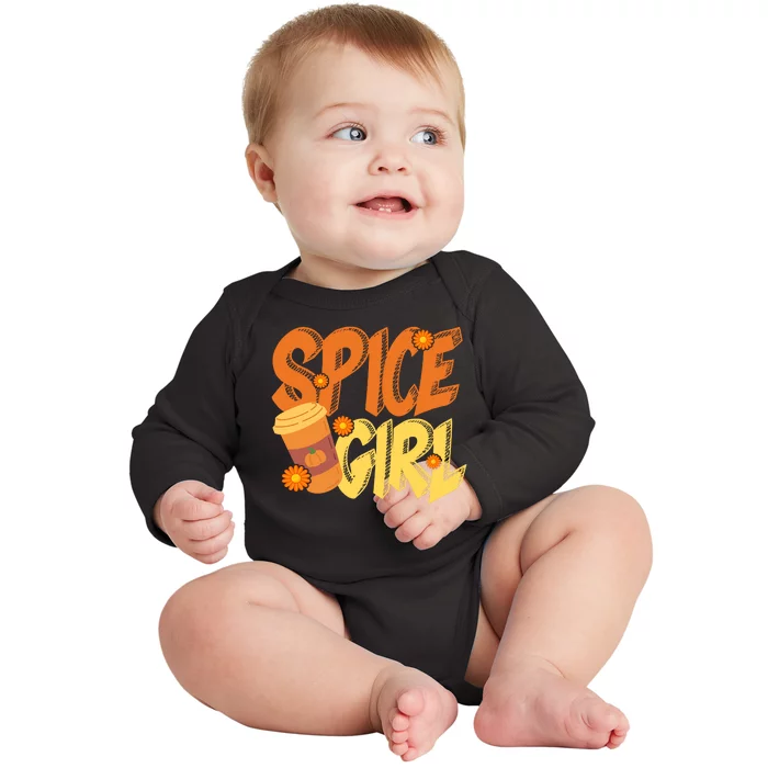 Spice Girl Pumpkin Coffee Lover Fall Baby Long Sleeve Bodysuit