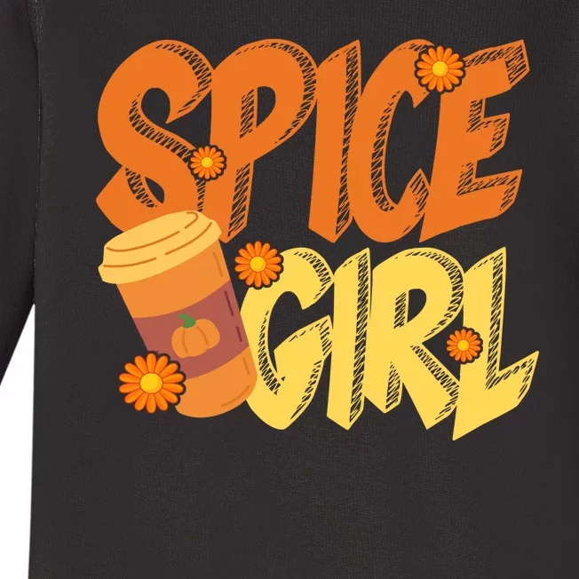 Spice Girl Pumpkin Coffee Lover Fall Baby Long Sleeve Bodysuit