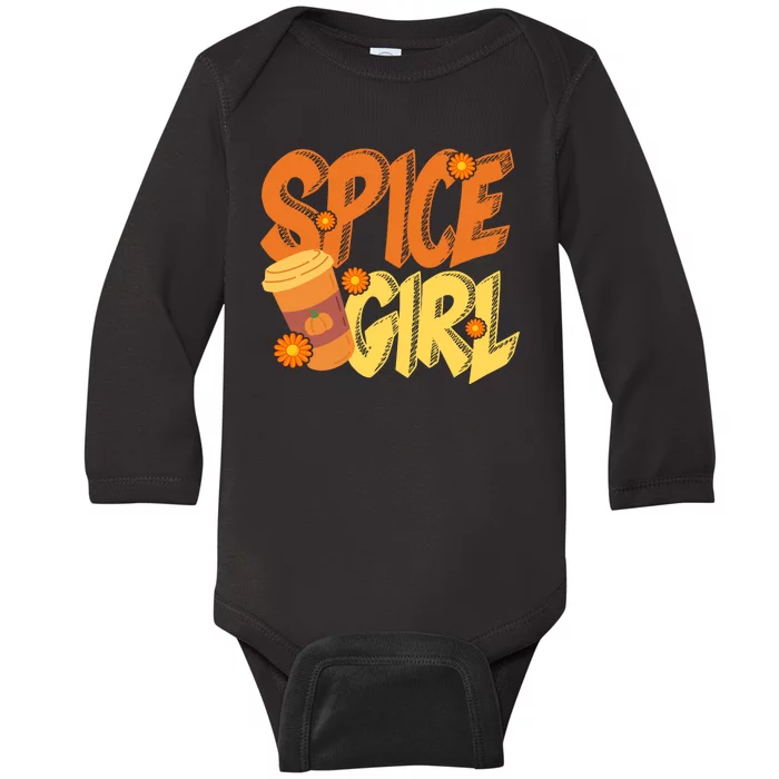 Spice Girl Pumpkin Coffee Lover Fall Baby Long Sleeve Bodysuit