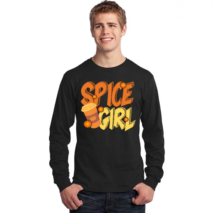 Spice Girl Pumpkin Coffee Lover Fall Tall Long Sleeve T-Shirt