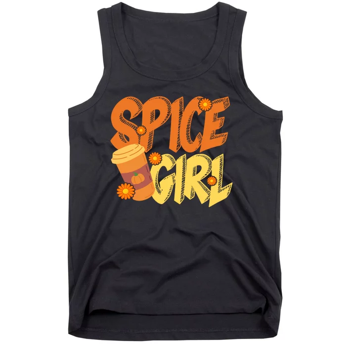 Spice Girl Pumpkin Coffee Lover Fall Tank Top