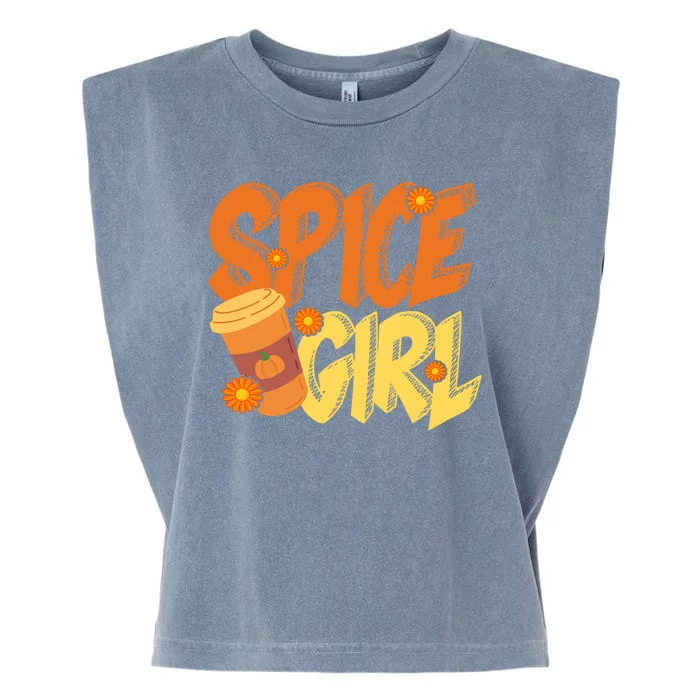 Spice Girl Pumpkin Coffee Lover Fall Garment-Dyed Women's Muscle Tee