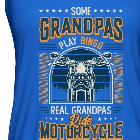 Some Grandpas Play Bingo Real Grandpas Ride Motorcycles Gift Ladies Essential Flowy Tank