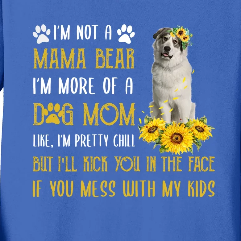 Sunflower Great Pyrenees Mom Mothers Day Dog Mom Gift Kids Long Sleeve Shirt