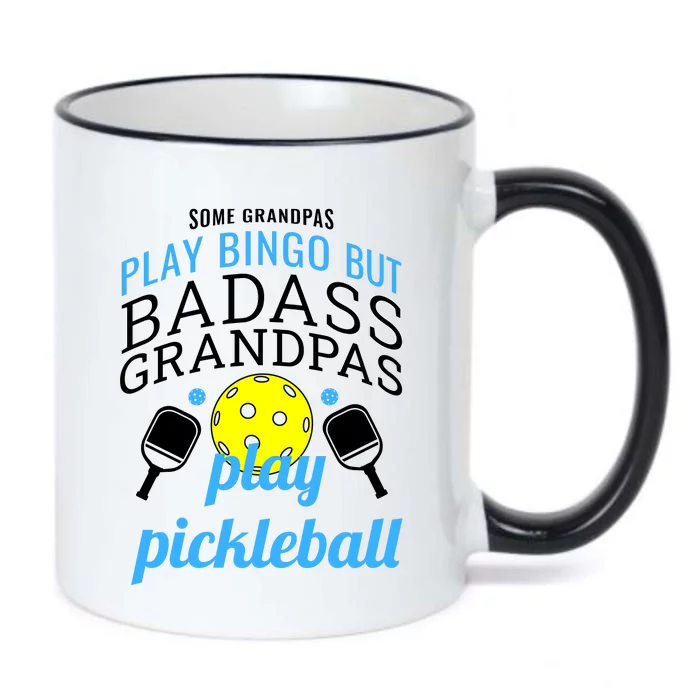 Some Grandpas Play Bingo But Badass Grandpas Play Pickleball Black Color Changing Mug