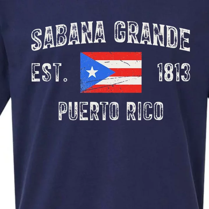 Sabana Grande Puerto Rico Est 1813 Puerto Rico Sueded Cloud Jersey T-Shirt