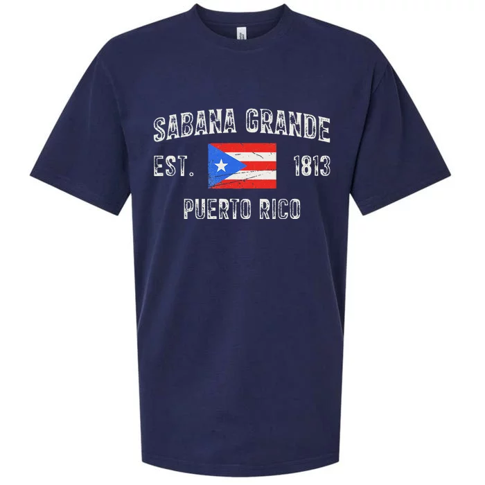 Sabana Grande Puerto Rico Est 1813 Puerto Rico Sueded Cloud Jersey T-Shirt