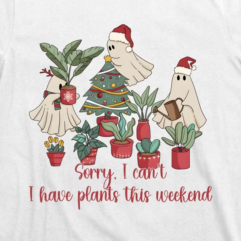 Santa Ghost Plant Christmas Plant Lady T-Shirt