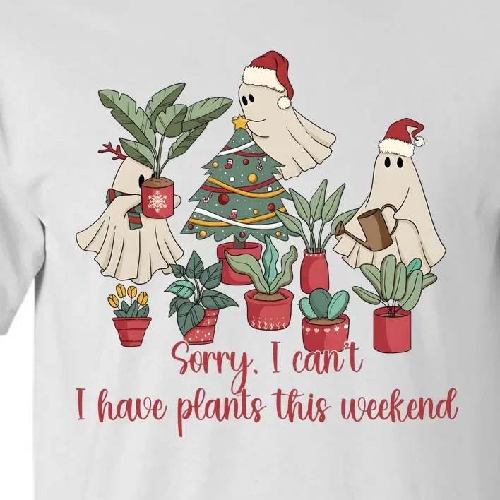 Santa Ghost Plant Christmas Plant Lady Tall T-Shirt