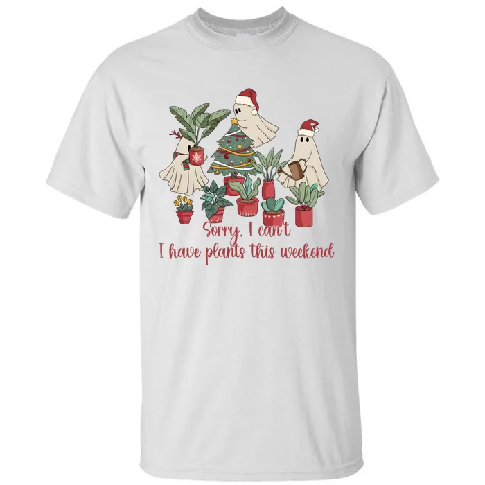 Santa Ghost Plant Christmas Plant Lady Tall T-Shirt