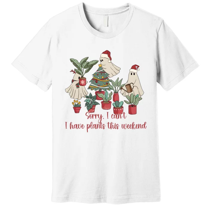 Santa Ghost Plant Christmas Plant Lady Premium T-Shirt