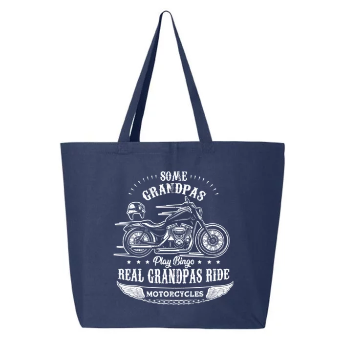 Some Grandpas Play Bingo Cool Grandpa Drive Motorcycle Funny Gift Meaningful Gif 25L Jumbo Tote