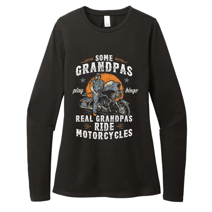 Some Grandpas Play Bingo Real Grandpas Ride Motorcycles Womens CVC Long Sleeve Shirt