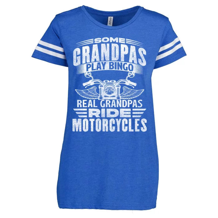 Some Grandpas Play Bingo Real Grandpas Ride Motorcycle Biker Gift Enza Ladies Jersey Football T-Shirt