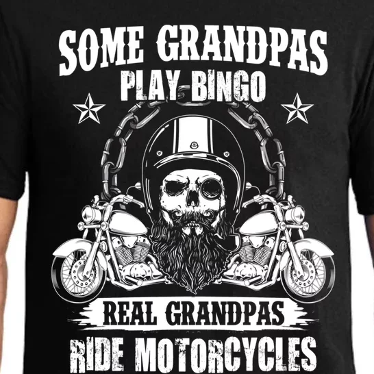 Some Grandpas Play Bingo Real Grandpas Ride Motorcycles Pajama Set