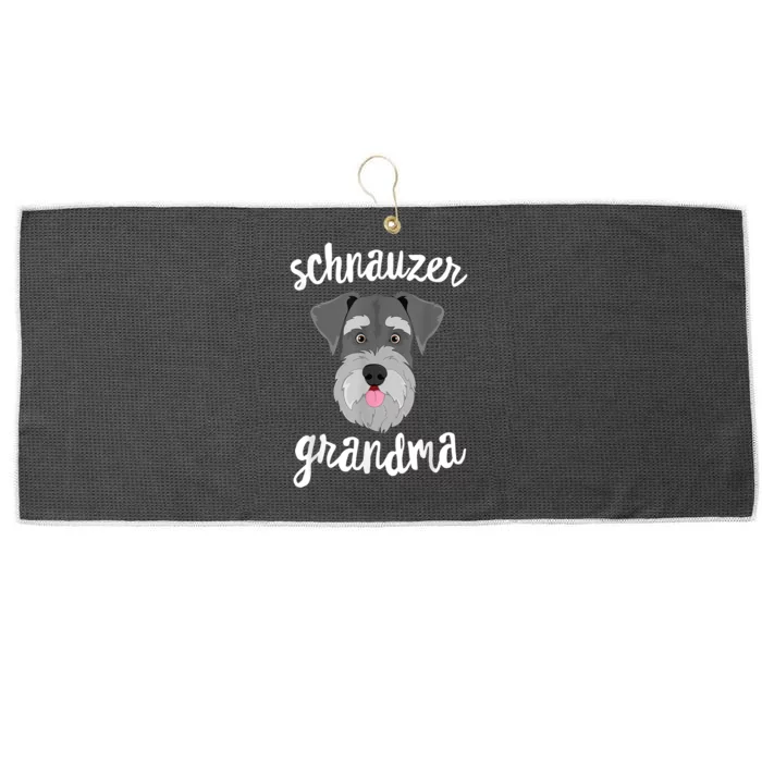 Schnauzer Grandma Pawma Dog Grandparents Grand Maw Large Microfiber Waffle Golf Towel