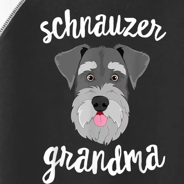 Schnauzer Grandma Pawma Dog Grandparents Grand Maw Toddler Fine Jersey T-Shirt