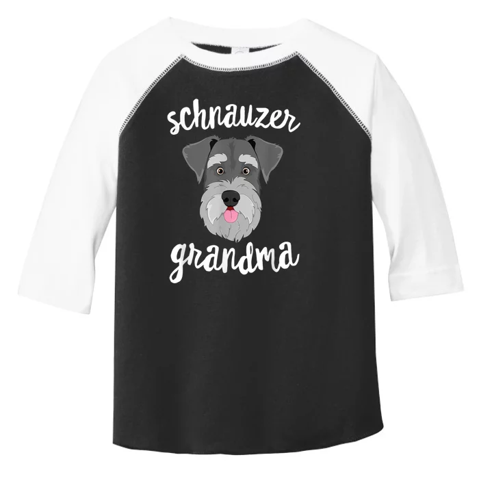 Schnauzer Grandma Pawma Dog Grandparents Grand Maw Toddler Fine Jersey T-Shirt