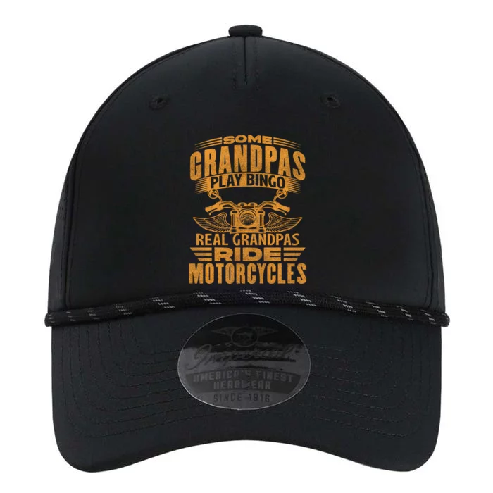 Some Grandpas Play Bingo Real Grandpas Ride Motorcycle Biker Great Gift Performance The Dyno Cap