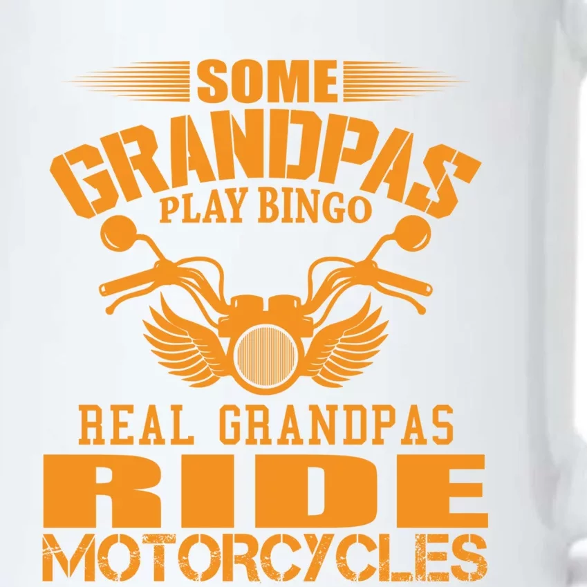 Some Grandpas Play Bingo Real Grandpas Ride Motorcycle Gift Black Color Changing Mug