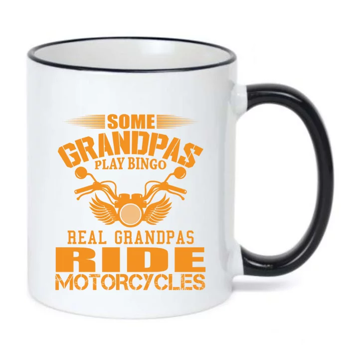 Some Grandpas Play Bingo Real Grandpas Ride Motorcycle Gift Black Color Changing Mug