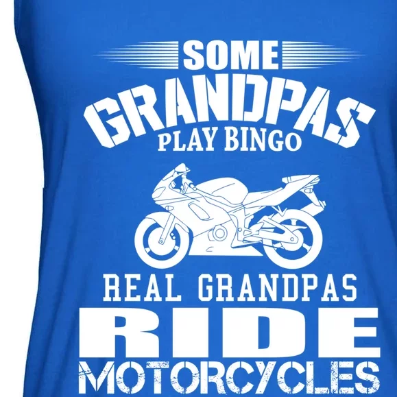 Some Grandpas Play Bingo Real Grandpas Ride Motorcycle Cute Gift Ladies Essential Flowy Tank