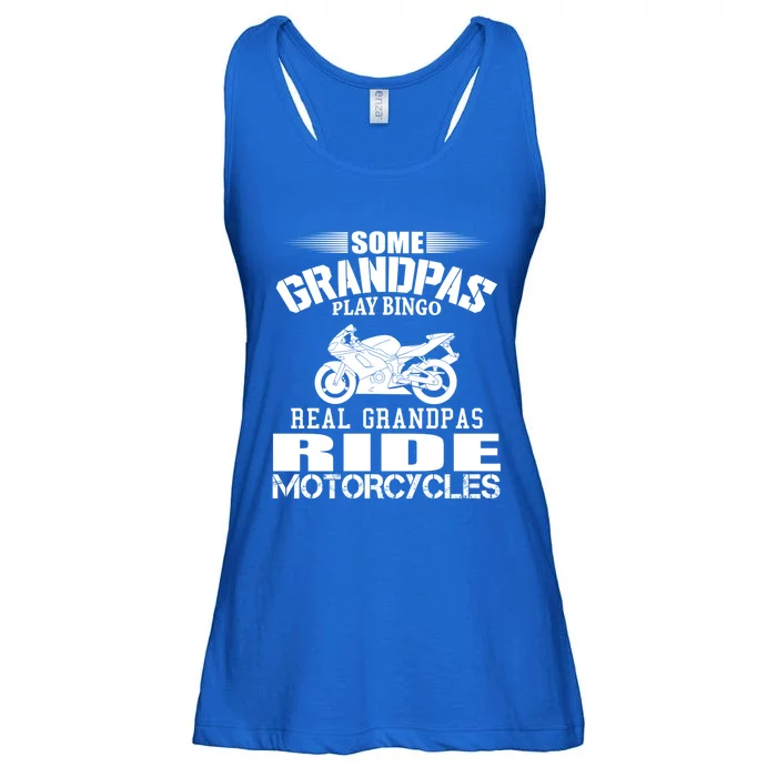 Some Grandpas Play Bingo Real Grandpas Ride Motorcycle Cute Gift Ladies Essential Flowy Tank