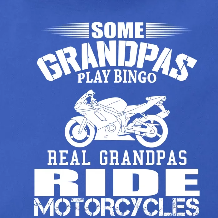 Some Grandpas Play Bingo Real Grandpas Ride Motorcycle Cute Gift Zip Tote Bag