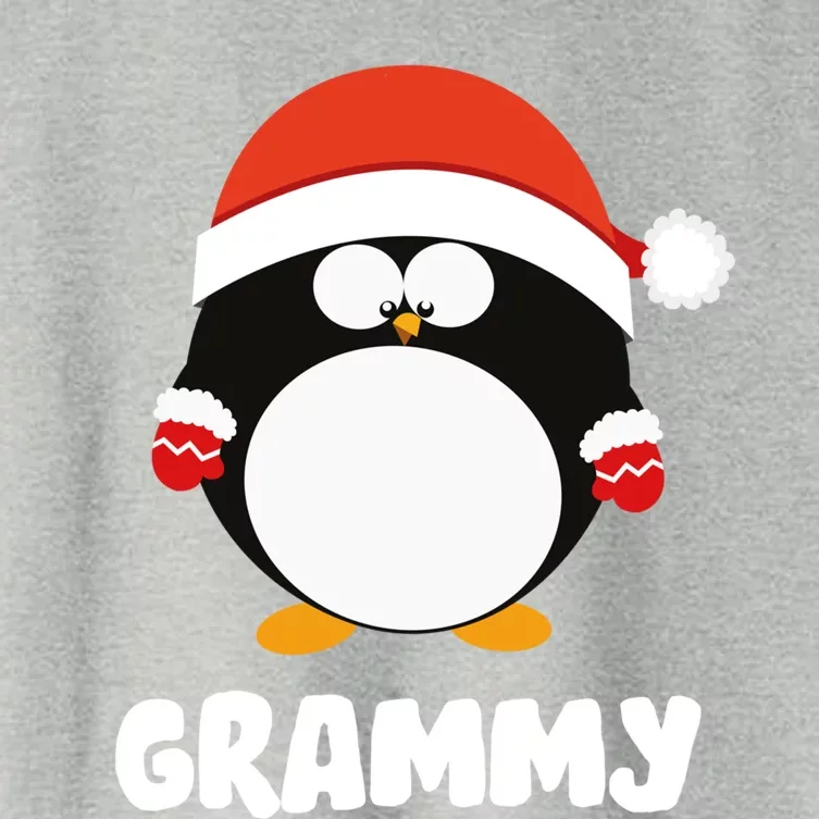 Santa Grammy Penguin Christmas Family Matching Costume Gift Women's Crop Top Tee