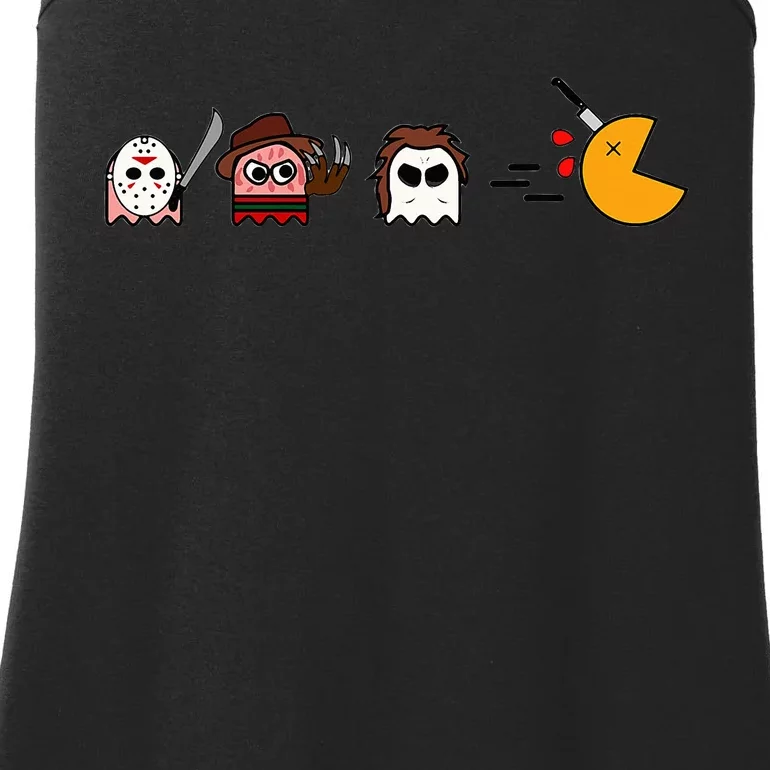 Spooky Gamer Parody Retro Halloween Horror Fun Ladies Essential Tank