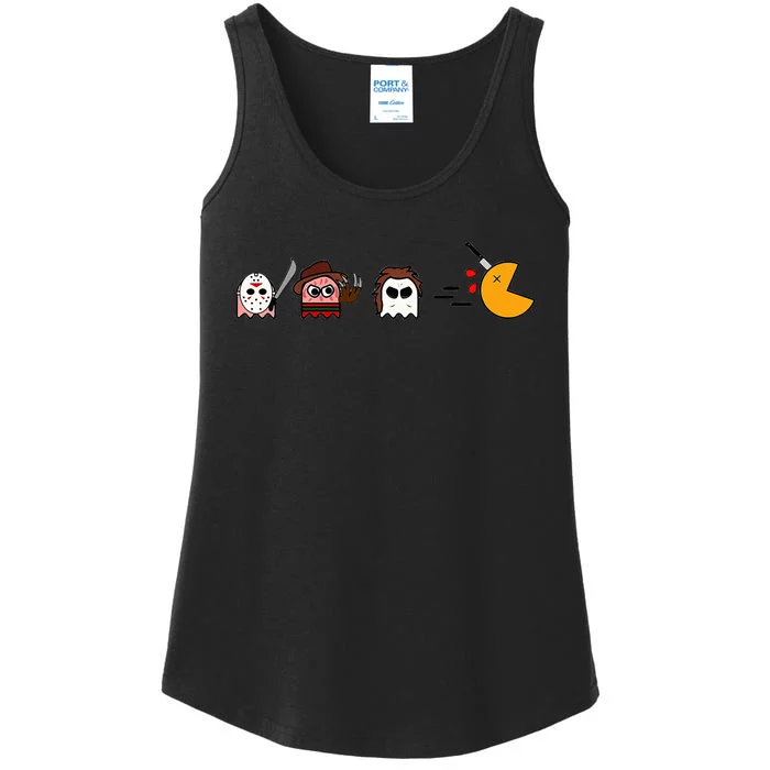 Spooky Gamer Parody Retro Halloween Horror Fun Ladies Essential Tank