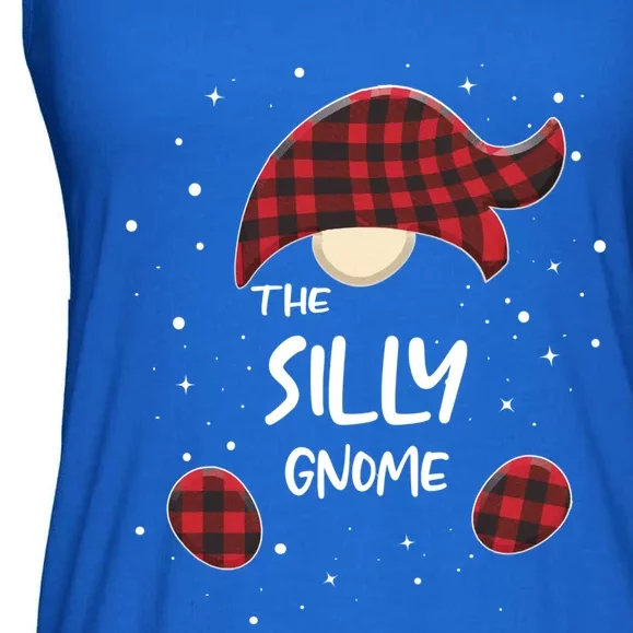 Silly Gnome Plaid Matching Family Christmas Pajamas Gift Great Gift Ladies Essential Flowy Tank