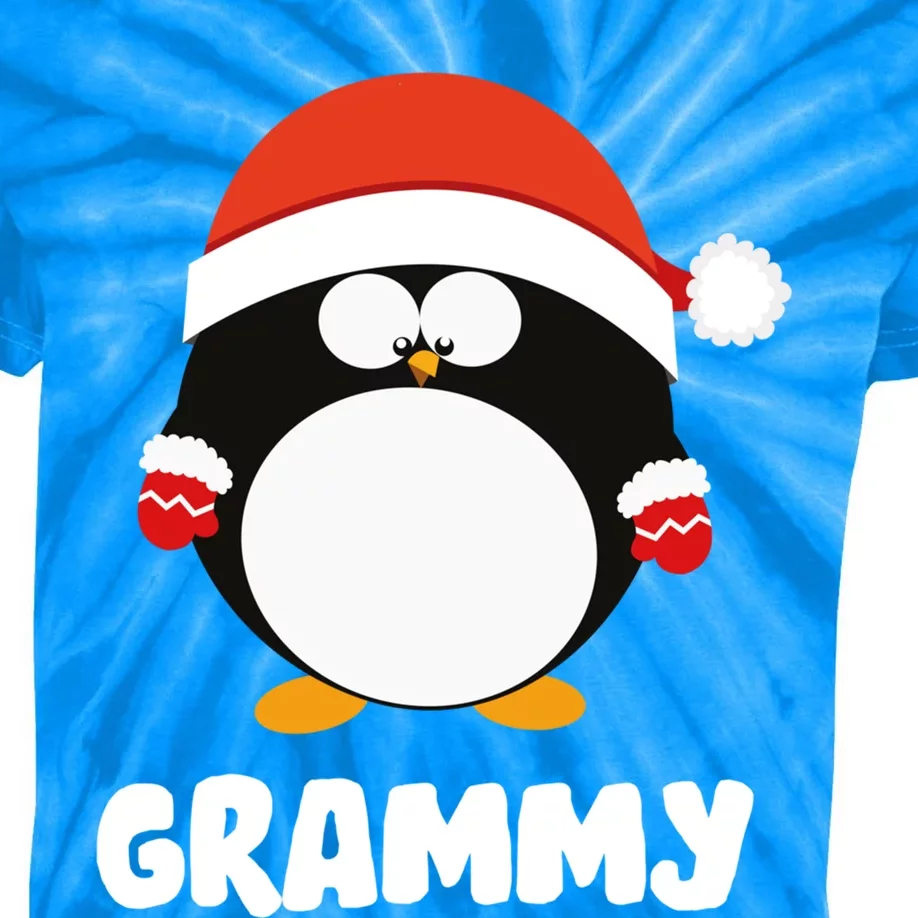 Santa Grammy Penguin Christmas Family Matching Costume Gift Kids Tie-Dye T-Shirt